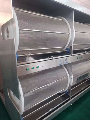 4 Abschnitt 290W Weichkapsel-Tumbler-Trockner mit rotierenden Käfigen 18-30rpm