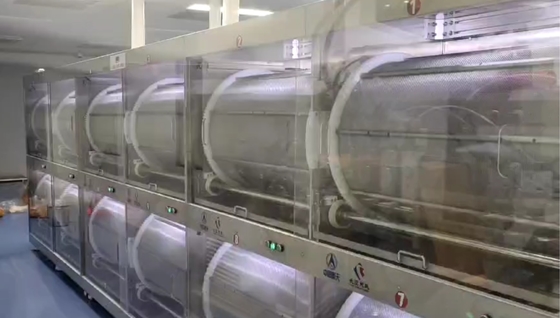 4 Sektionen Drehkäfig Weichkapsel Tumbler Trockner mit PLC Touchscreen und 750W Bläser
